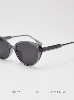 复古玳瑁色板材脚偏光太阳镜男女潮个性猫眼网红墨镜防晒防紫外线