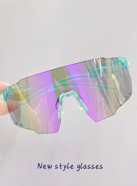 红色新款户外大框骑行眼镜男女款滑雪镜防风墨镜登山地运动护目镜