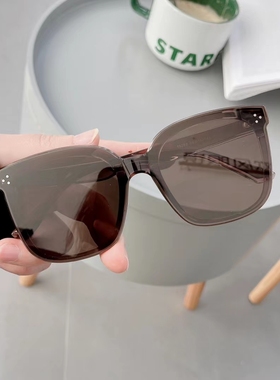 复古黄色方形大框墨镜男显瘦百搭街拍UV400防紫外线韩版太阳镜女