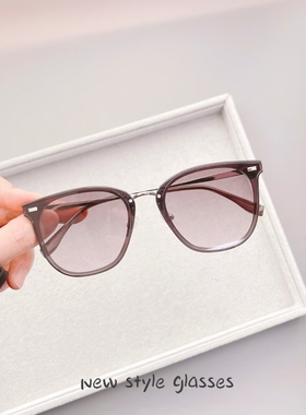 复古简约黑色太阳眼镜男女潮高级感个性墨镜防紫外线时尚防晒眼镜