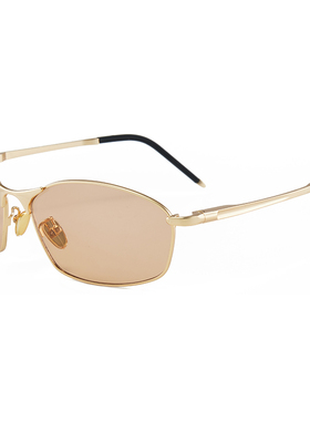 复古个性黑框黑片太阳镜ins风金属y2k椭圆辣妹墨镜开车防紫外线潮