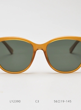 气质感大框偏光太阳镜女复古南瓜黄色金属腿圆脸墨镜男防紫外线潮