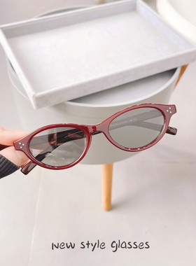 M系列时髦黑色书呆子偏光太阳镜男女ins风墨镜防紫外线凹造型眼镜