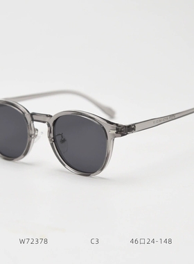 韩版复古圆框偏光太阳镜女文艺可配近视墨镜男防紫外线个性UV400
