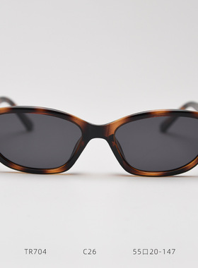 复古玳瑁色猫眼偏光太阳眼镜男女时尚感红色大框墨镜防晒防紫外线