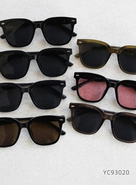 2024新款方形黑框茶色偏光太阳镜男UV400防紫外线防晒经典墨镜女