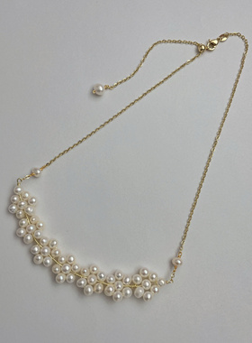 定制款式专拍宽版珍珠遮疤项链