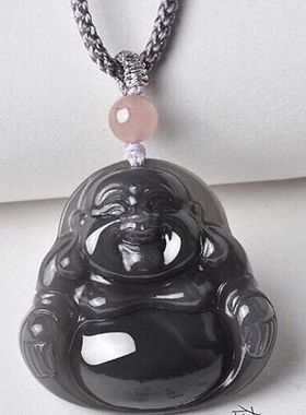 精品爆款烟紫佛吊坠烟紫色玉佛玉坠挂件佛像简约大气女款玉石佛像