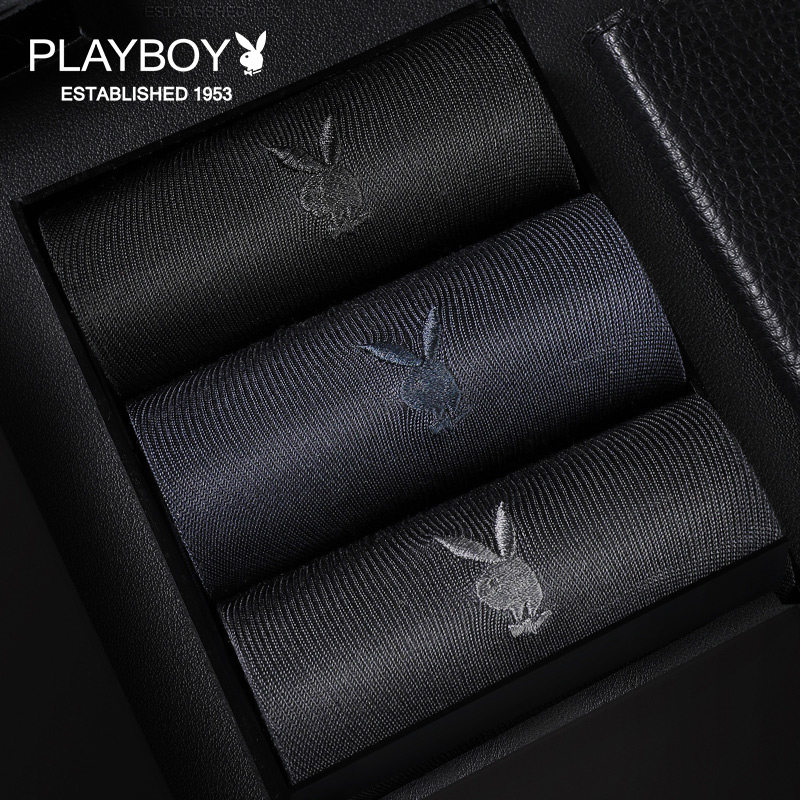 花花公子男士高筒秋冬吸汗透气棉袜 playboy内衣短袜/打底袜/丝袜/美腿袜