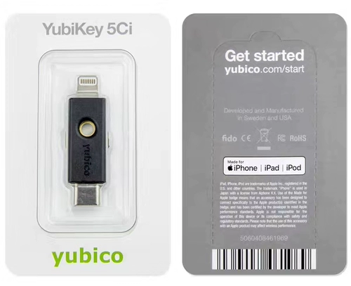 Пакет yubikey Ключ безопасности Fido2 5Ci/5CNano с поддержкой NFC Dfinity ICP