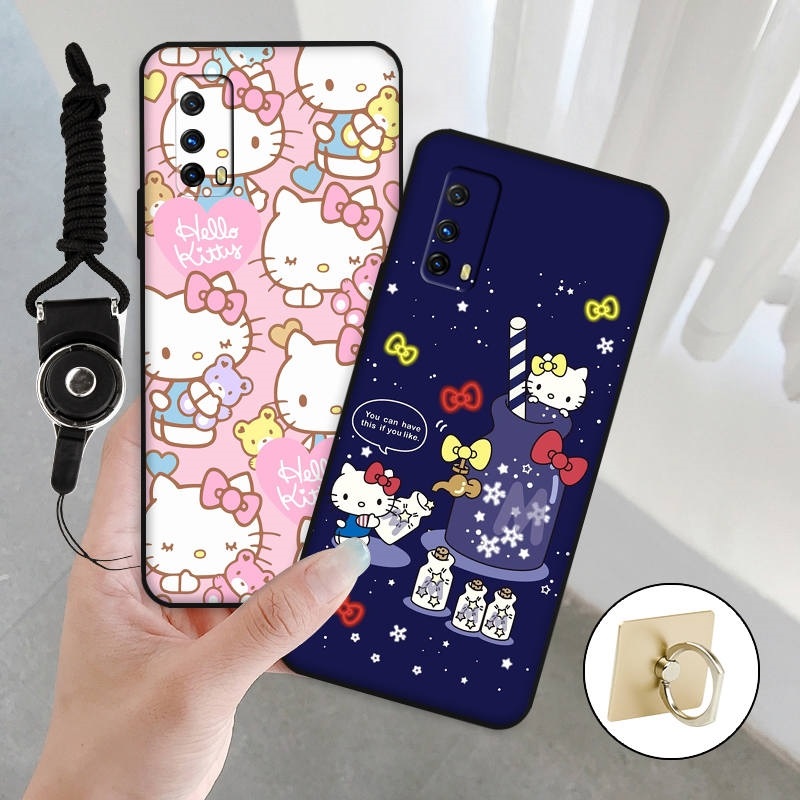 卡通hello kitty女适用三星S24/S23FE/A14/A15/A13/A54/A34/S23/S22/A22/A12/A42/S24plus/M34/M14磨砂软硅胶 - 图0