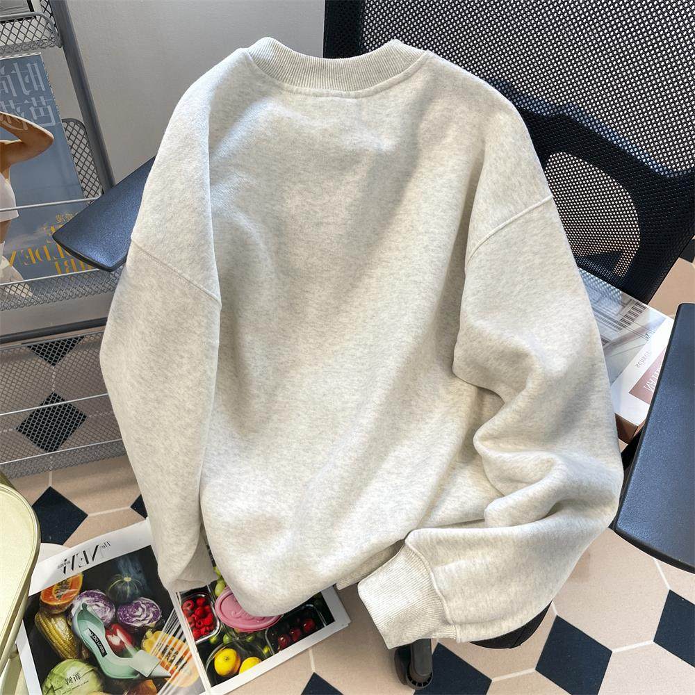 欧美潮牌hiphop痞帅字母无帽卫衣男女秋冬高级感内搭打底加绒上衣,淘宝优惠券,粉丝福利购,淘宝优惠卷