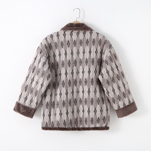 检品微瑕日式半缠保暖极热绒蓄暖厚和服家居棉袄上衣浴衣男款大码 - 图0