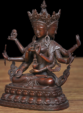 纯铜尊胜佛母密宗居家工艺品