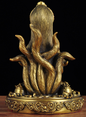 黄铜家居客厅桌面供奉佛堂工艺品