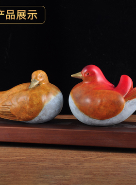 彩铜鸳鸯摆件装饰吉来宝