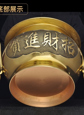 特大号黄铜香炉家用寺庙佛堂财神供奉观音供佛香炉烧香插香线香炉