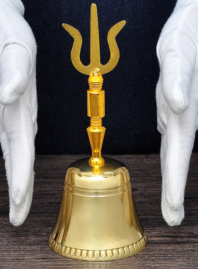 纯铜金刚杵手摇铃密宗法器