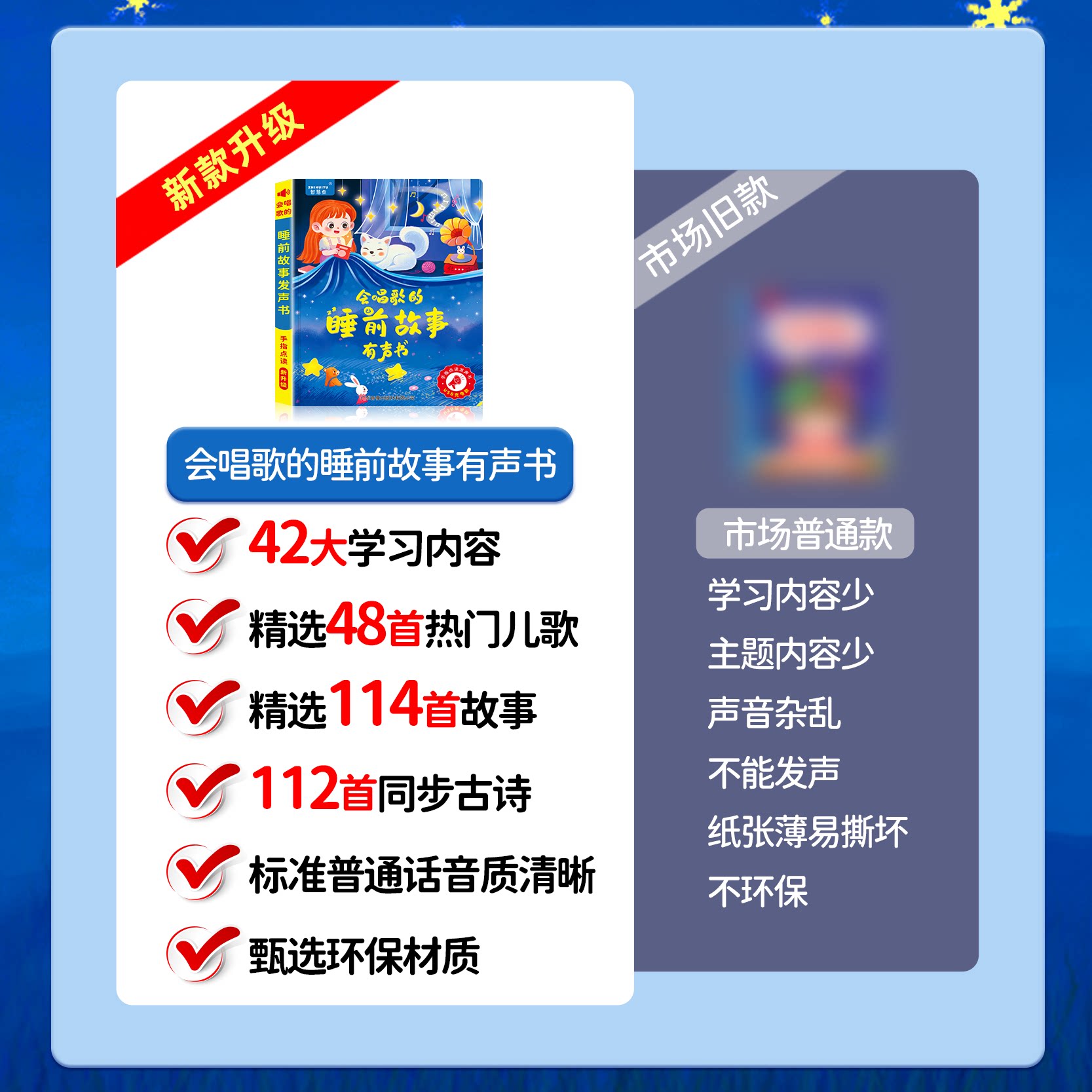 会说话的睡前故事有声书唐诗三百首早教点读书儿童学习机益智玩具