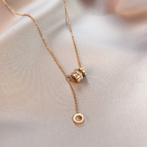 Сексуальная подвеска, приталенное ожерелье, цепочка до ключиц из нержавеющей стали, популярно в интернете, изысканный стиль