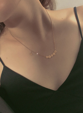 小雏菊项链女锁骨链清新ins冷淡风小众设计感菊花吊坠网红饰品