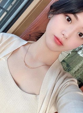 笑脸项链女小众设计感高级感锁骨链钛钢不褪色不过敏点钻吊坠网红