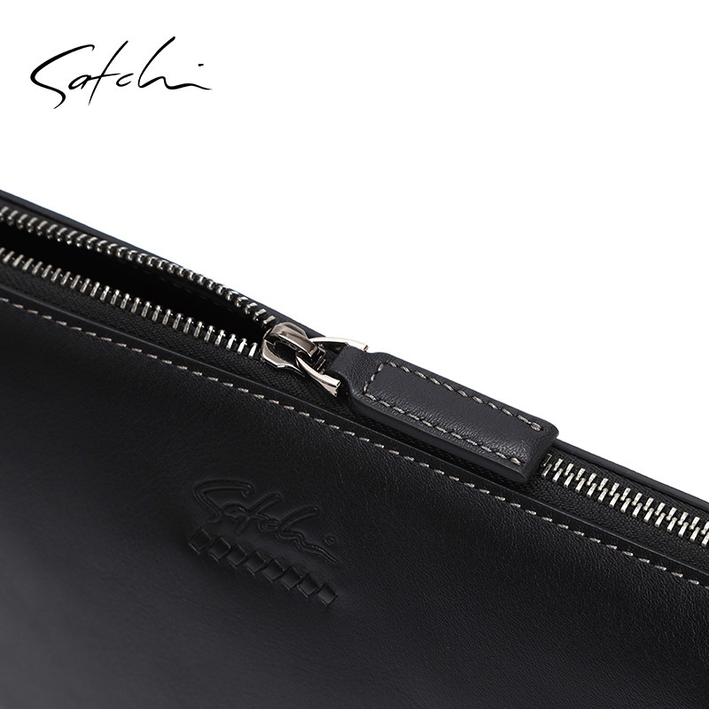 沙驰真皮商务大气休闲头层男包 satchi沙驰男士包袋