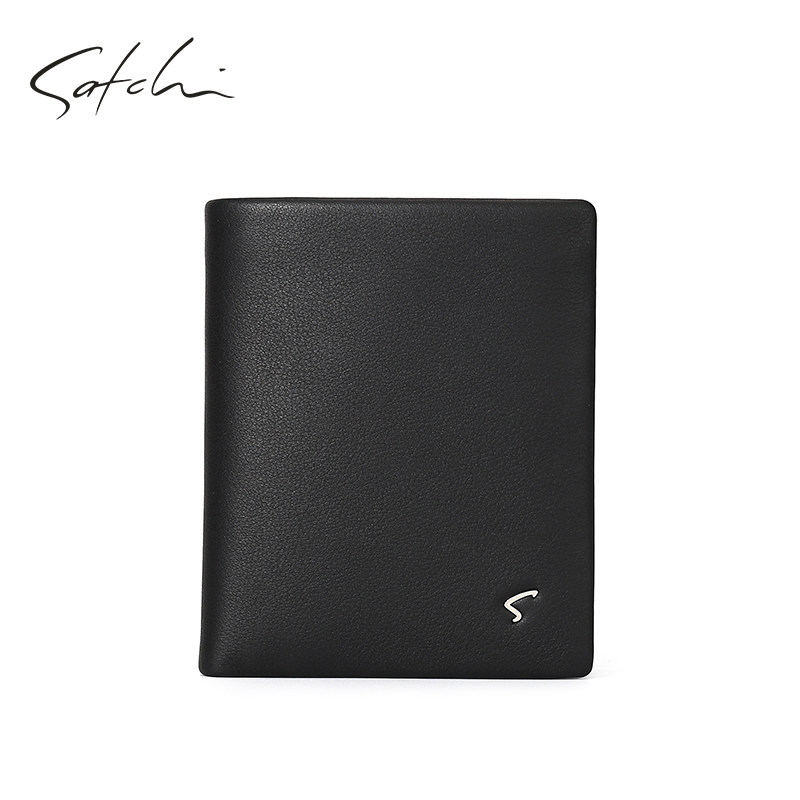 沙驰真皮青年简约头层票夹商务男包 satchi沙驰钱包