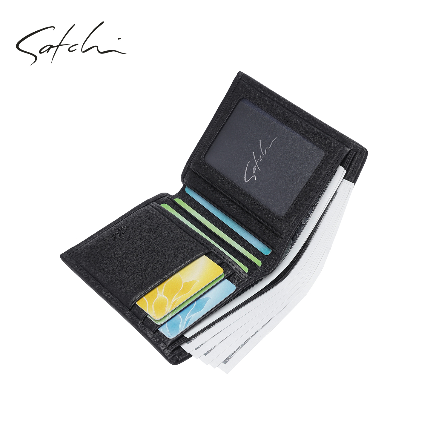 沙驰男士真皮钱包2025新款鹿皮高级感短款卡包皮夹子送男友礼物 - 图3