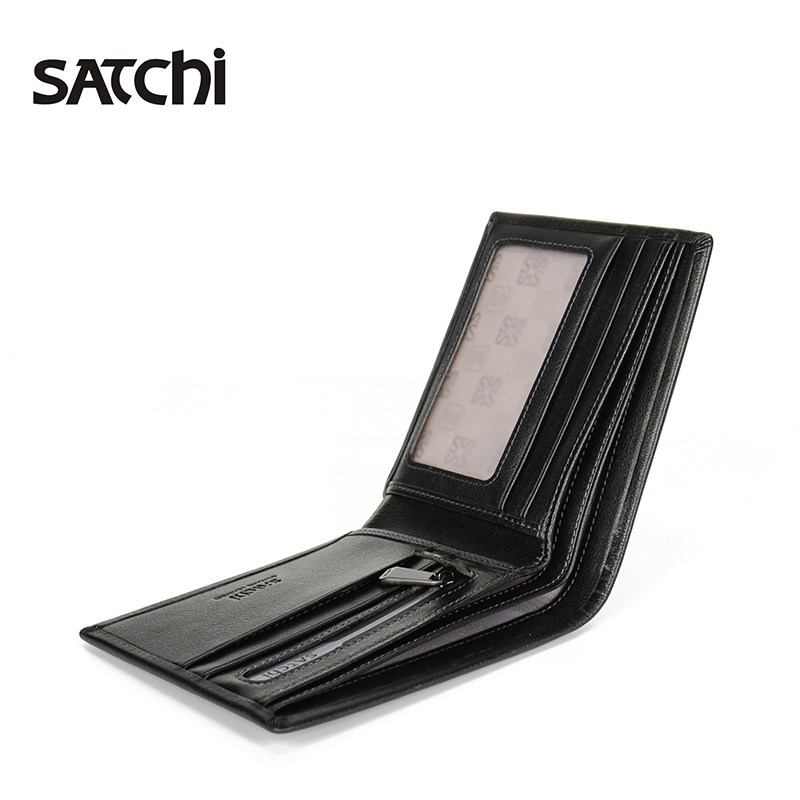 satchi /沙驰真皮短款时尚商务钱包 satchi沙驰钱包