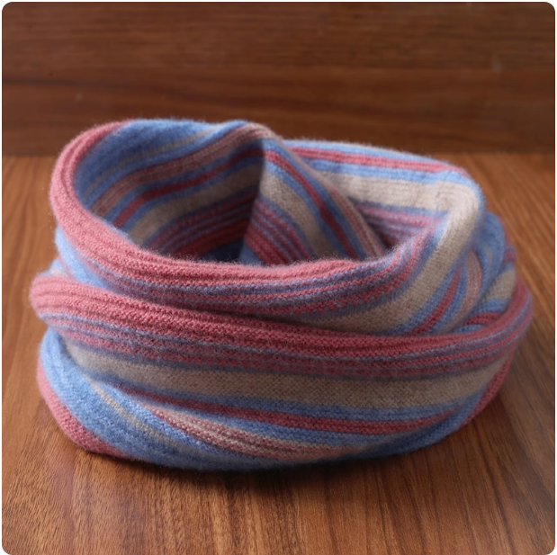 彩色纯羊毛秋冬条纹脖套渐变保暖围脖拼色护颈椎针织围巾男女百搭,淘宝优惠券,粉丝福利购,淘宝优惠卷