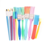 Детская кисть, акварель, гуашь для создания градиентных переходов, фартук для рисования для детского сада, 15 шт, граффити, можно стирать