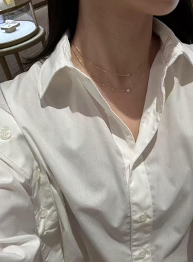 温柔小鼻嘎～精致柔美通勤若影若现不掉色精致一颗钻项链锁骨链