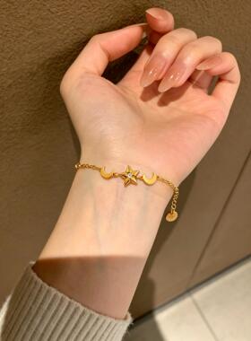 炸裂高光小星星手链bling细链条轻奢高级感日常通勤百搭手绳