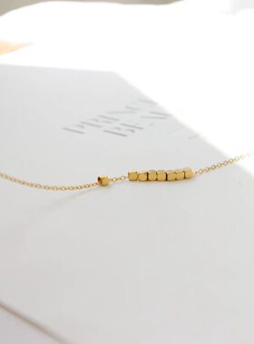 8颗小碎金轻奢锁骨链女可水洗