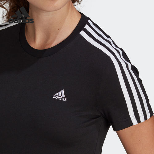 Adidas/阿迪达斯正品春季女子健身透气短袖休闲运动T恤GL0784 - 图1
