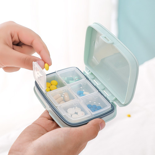 药盒便携分药器7天早中晚分装药盒随身小号盒子迷你药品收纳盒 - 图3