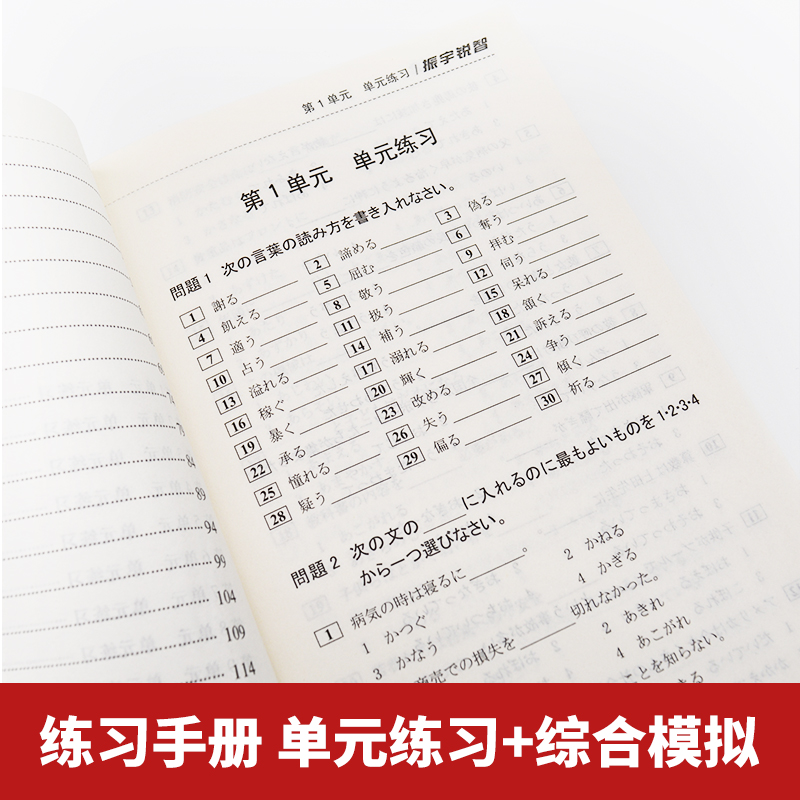 振宇日语新日本语能力考试N2文法详解新日本语能力考试N2文字词汇 大家的日语新完全掌握中日交流标准日本语练习册红蓝宝书1000题 - 图2