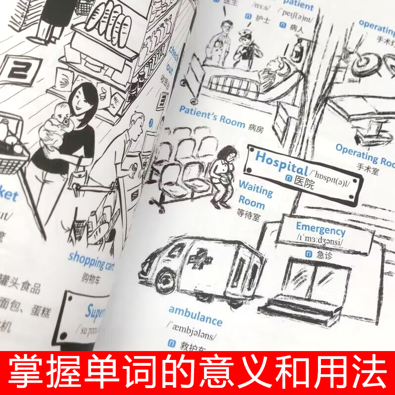 【正版赠音频】漫画秒记3000英语单词 词根词缀背单词记忆大全英语词汇书魔鬼词汇天天练老外每天在用的生活词汇趣味速记单词神器 - 图1