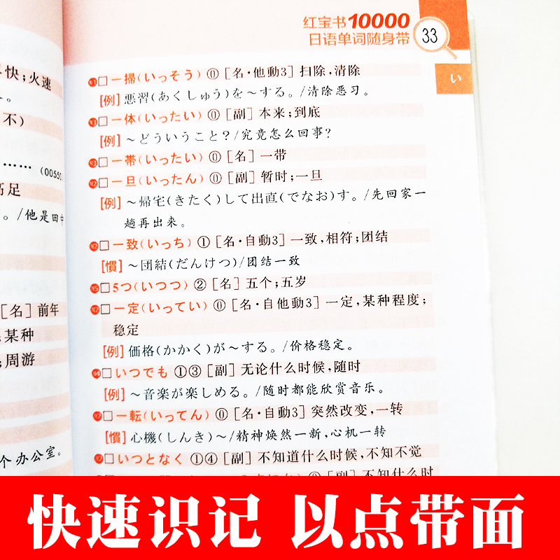 正版红宝书日语10000日语单词随身带新日本语能力考试N1-N5文字词汇高效速记日语单词口袋书联想记忆新日本语能力考试n1n2n3n4n5 - 图1