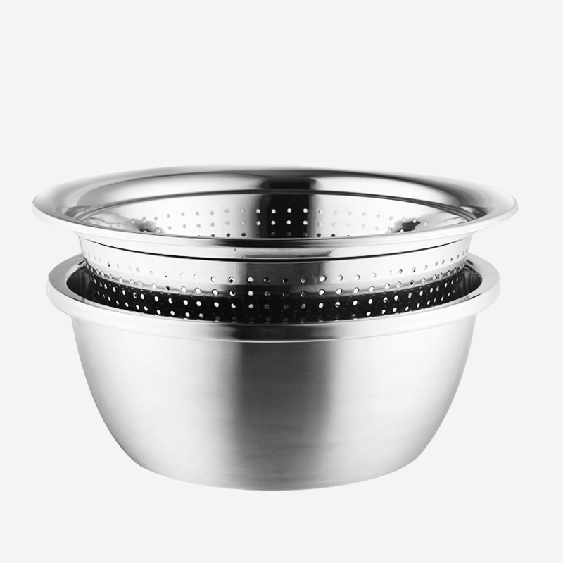 食品级304不锈钢盆圆形餐盆加深打蛋盆洗菜沥水篮厨房家用小盆子,淘宝优惠券,粉丝福利购,淘宝优惠卷