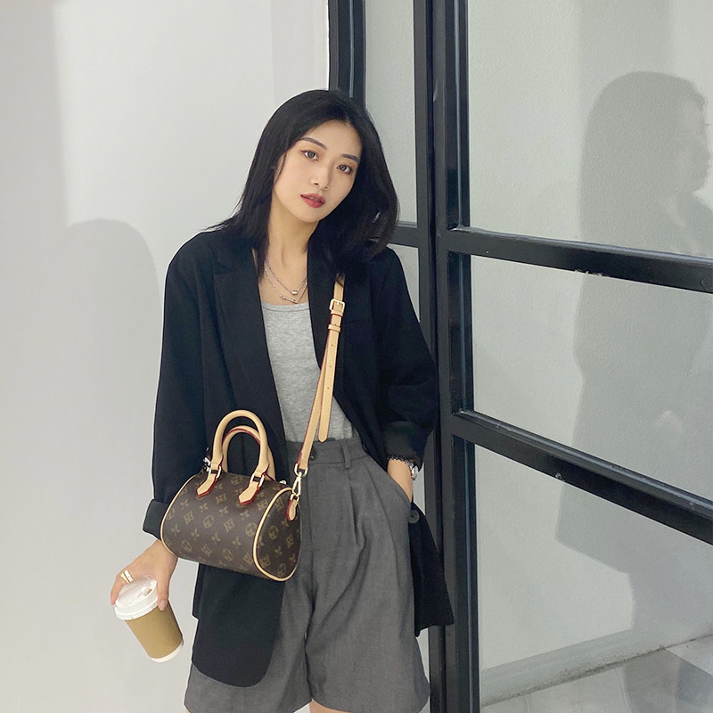 黑眼袋袋经典老花波士顿潮手提小包 黑眼袋袋箱包女士包袋