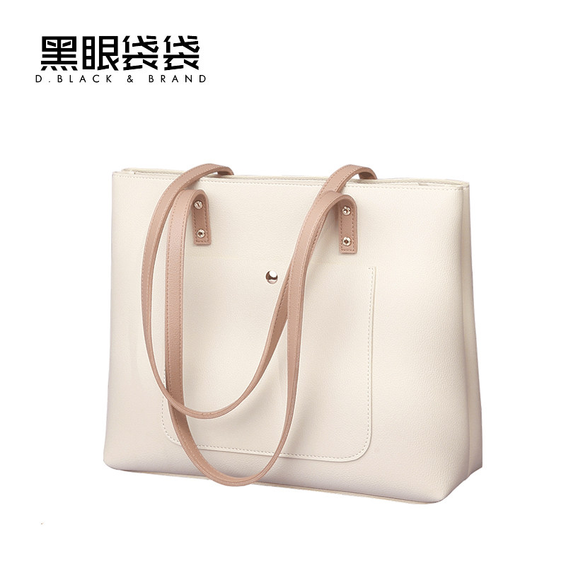 通勤大包手提单肩大容量托特公文包 黑眼袋袋箱包女士包袋