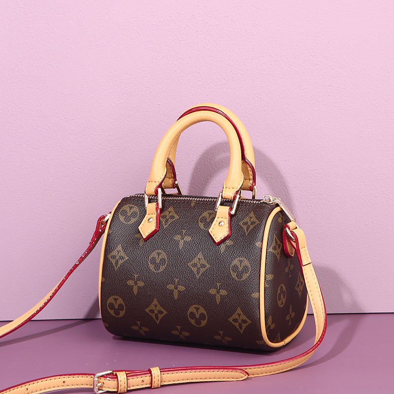 黑眼袋袋经典老花波士顿潮手提小包 黑眼袋袋箱包女士包袋