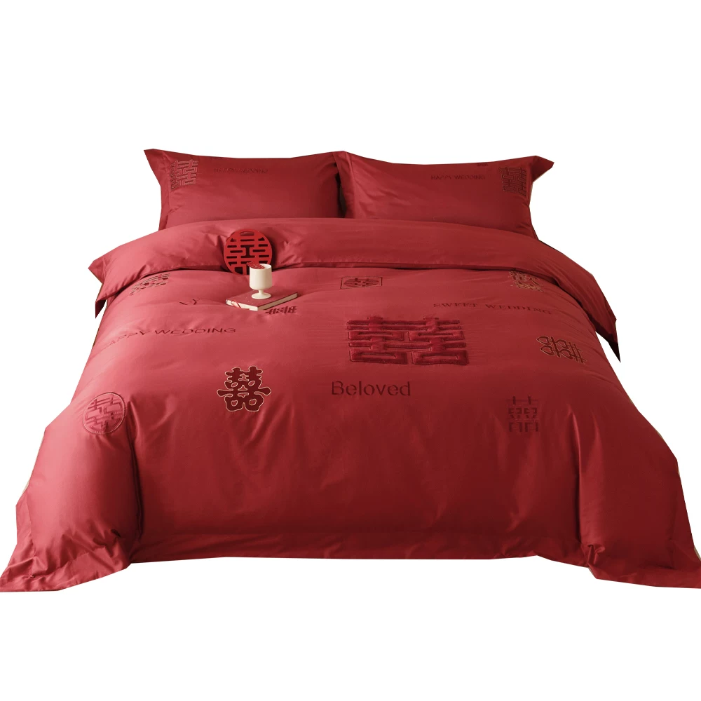 Хлопковая красная koup duvet cover?