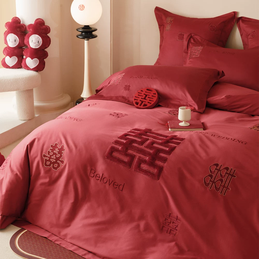 Хлопковая красная koup duvet cover?