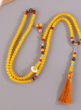 新中式国风长款斜挎链