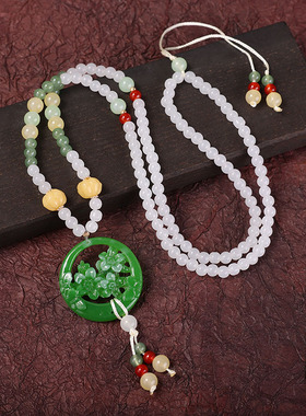 国风汉服吊坠流苏璎珞配饰项链