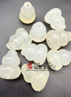 玛瑙通孔葫芦吊坠项链配件diy