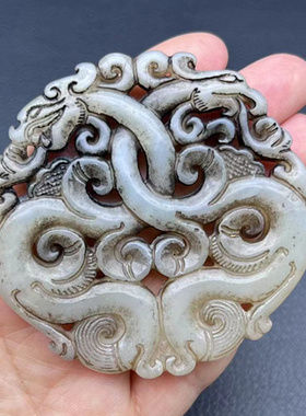 仿白玉吊坠挂件腰佩流苏